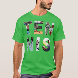 Camiseta Letras tênis abertas dos EUA