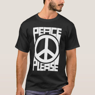 Camiseta Letreiro Branco Paz Por Favor