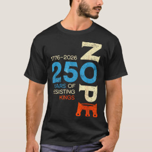 Camiseta Letreiro de protesto sem reis 28 de março de 2026