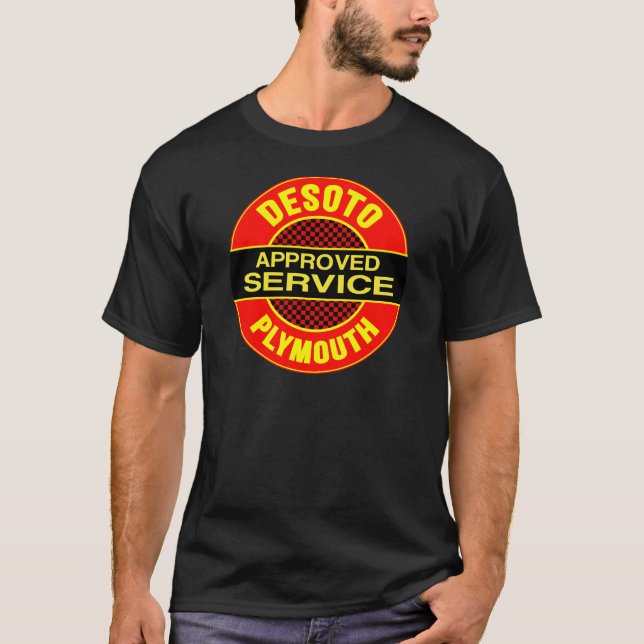 Camiseta letreiro de serviço DeSoto vintage (Frente)