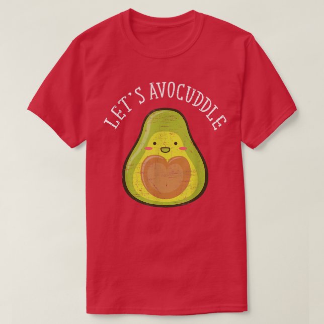 Camiseta Lets Avocuddle Cute Avocado Cuddle Illustration  (Frente do Design)