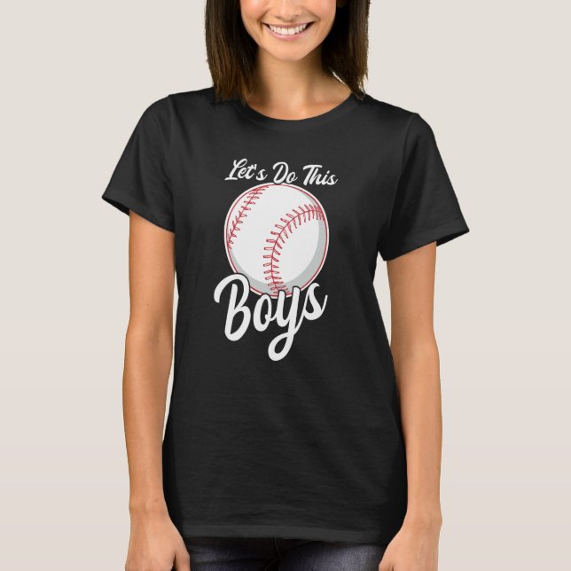 Camiseta Lets Do This Boys Baseball Mama Sayings Mom  5 (Frente)
