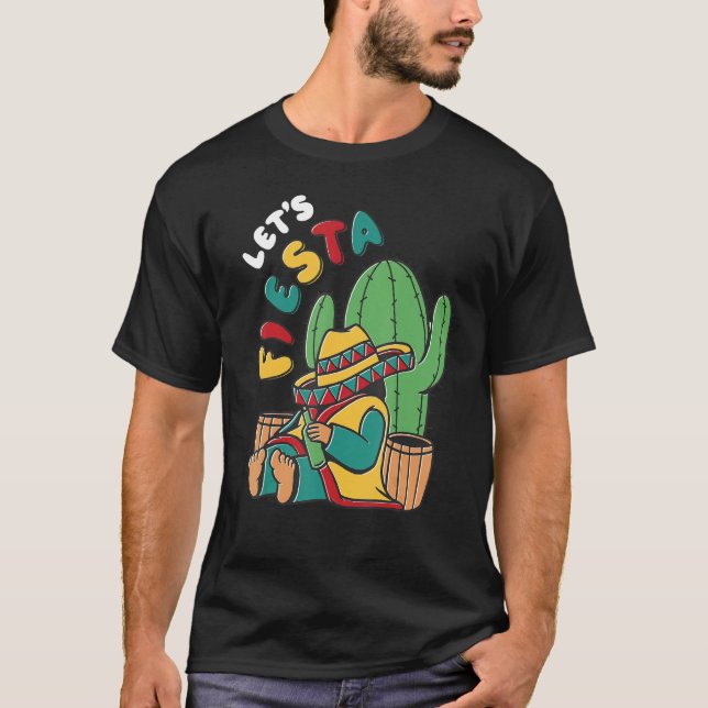 Camiseta Let's Fiesta Cinco de Mayo Mexican Fiesta Cinco de (Frente)