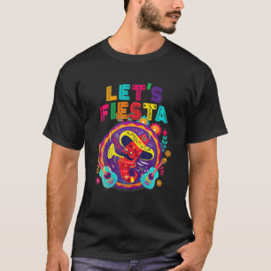 Camiseta Lets Fiesta Cinco De Mayo Moustach Chili Sombrero