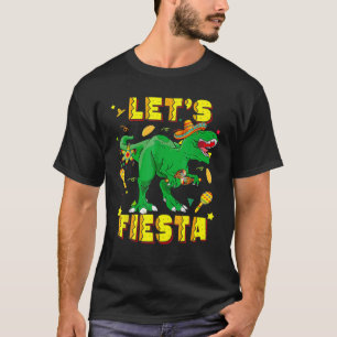 Camiseta Lets Fiesta Rex Tacosaurus Cinco De Mayo Sombrero