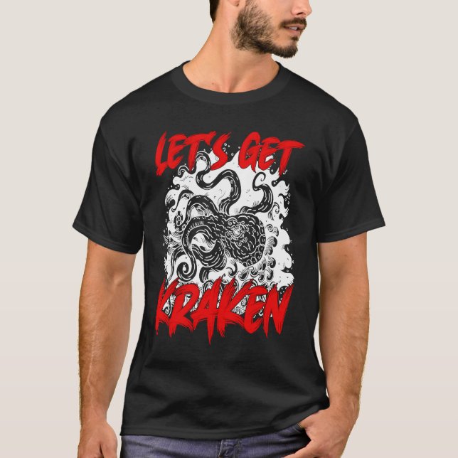 Camiseta Let's Get Kraken Sea Squid Tentacles (Frente)