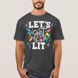 Camiseta Lets Get Lit Drinking Santa Hat Christmas Lights F<br><div class="desc">Lets Get Lit Drinking Santa Hat Christmas Lights Funny  .</div>