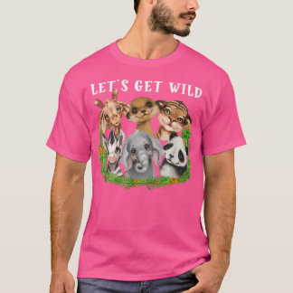 Camiseta Lets Get Wild Zoo Animals Safari Party A Day At Th