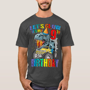 Camiseta Let's Glow Party It's My 9th Birthday Monster Truc