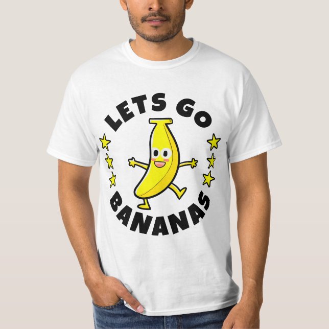 Camiseta Lets Go Bananas Funny Fruit Pun Banana  (Frente)