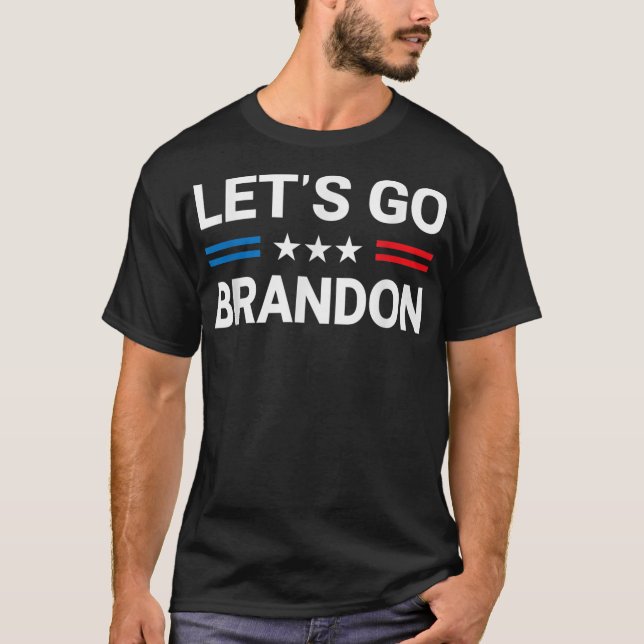 Camiseta Let's Go Brandon Conservative US Flag (Frente)