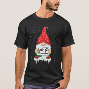 Camiseta Lets-Go-Brandon Tee Engraçado Vamos Gnomo de Natal