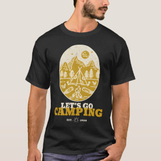 Camiseta Lets Go Camping Adventureee retro