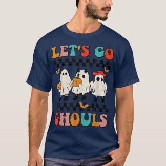 Camiseta Let's Go Ghouls Groovy Retro Spooky Season Ghost H