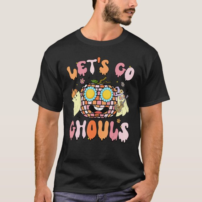 Camiseta Let's Go Ghouls Spooky Season Halloween Trick Or T (Frente)