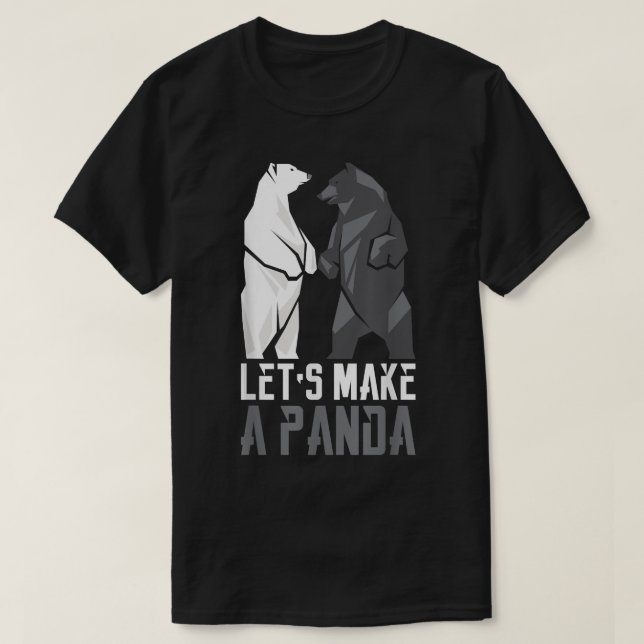 Camiseta Let's Make A Panda  (Frente do Design)