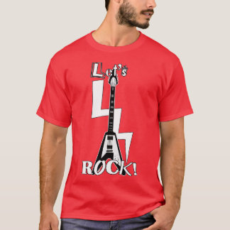 Camiseta Lets Rock Flying V Guitarra