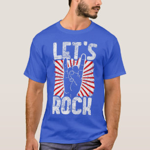 Camiseta Lets Rock Vintage Rock and Roll Music Lovers