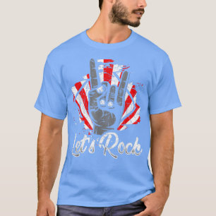 Camiseta Lets Rock Vintage Rock And Roll Music Lovers 1612