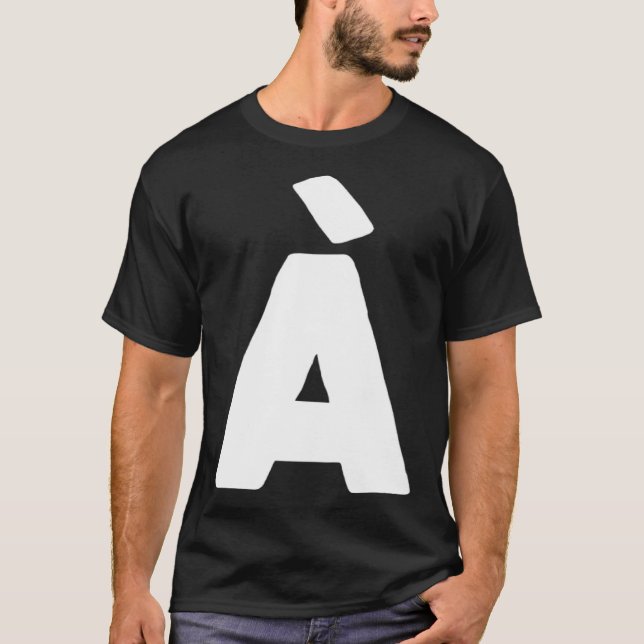 Camiseta Letter À big and bold white (Frente)