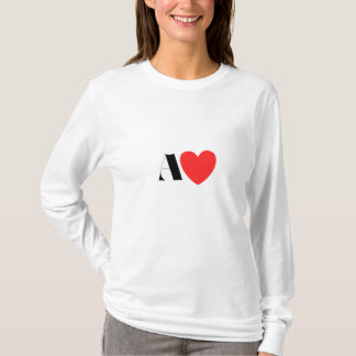 Camiseta Letter A Heart - Valentine Initial Love Design