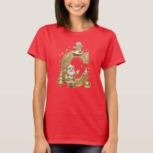 Letter C: Royal Gold Luxury Christmas T-Shirt