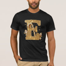 Letter E: Royal Gold Luxury T-Shirt