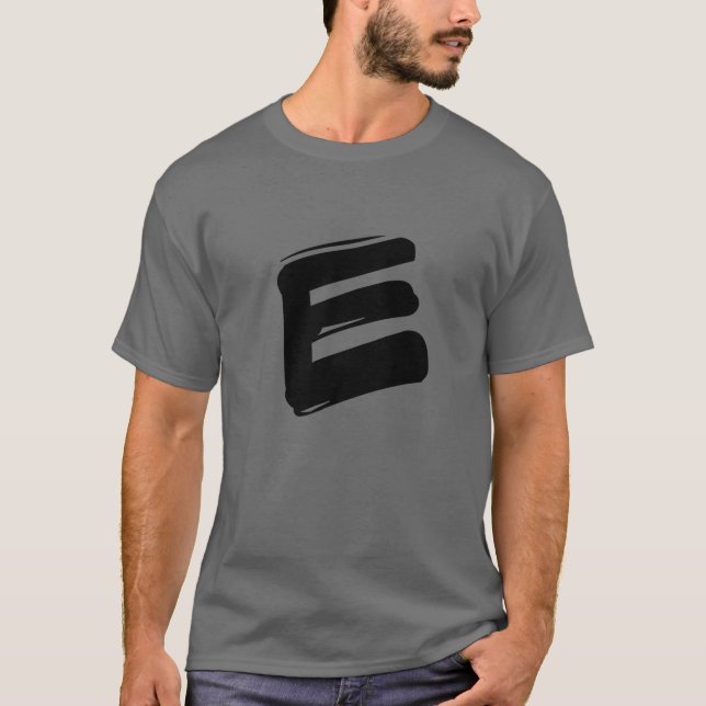 Camiseta Letter E Single Initial Capital Alphabet Monogram (Frente)
