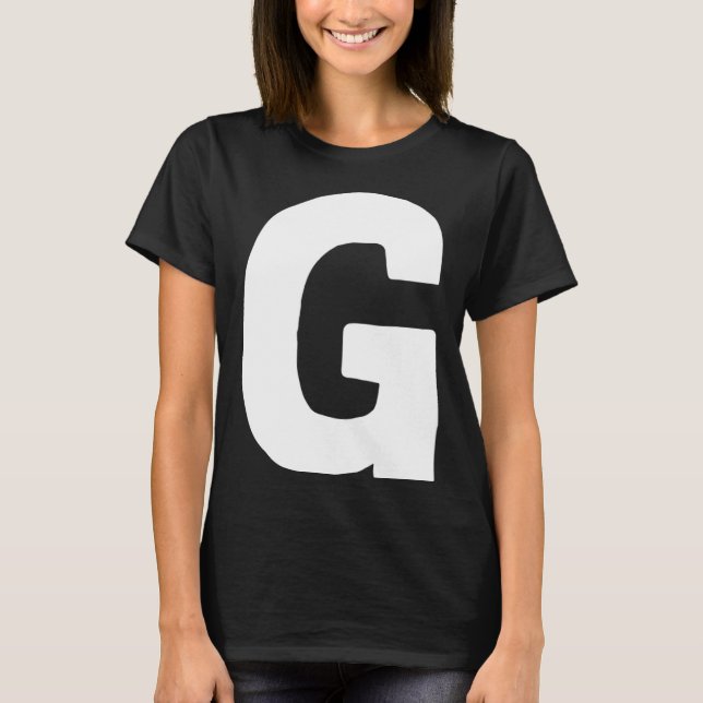 Camiseta Letter G big and bold white (Frente)