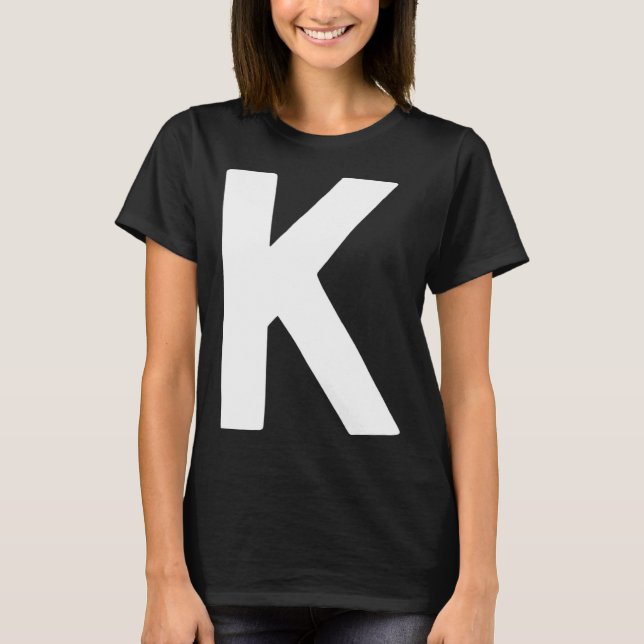 Camiseta Letter K big and bold white (Frente)