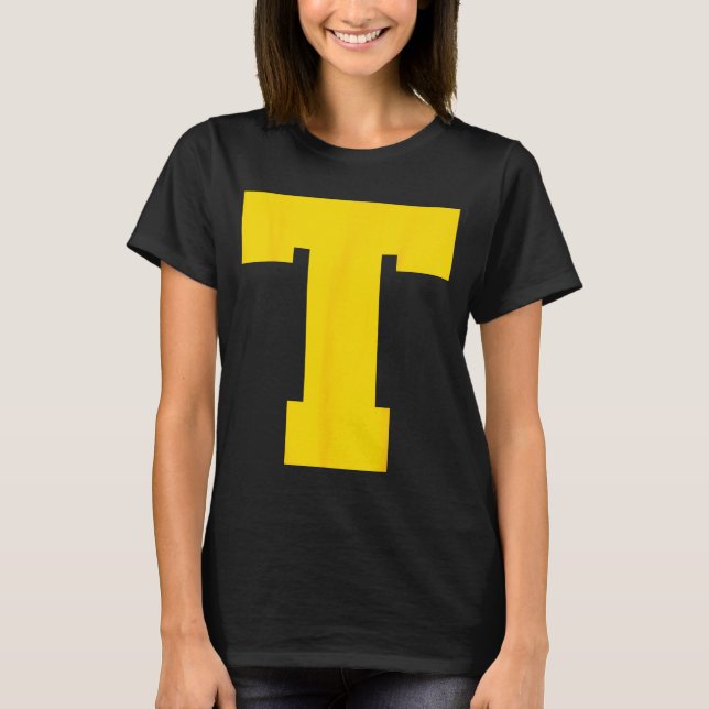Camiseta Letter T Christmas Thanksgiving Costume  (Frente)
