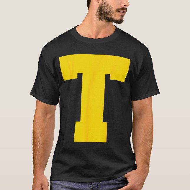 Camiseta Letter T Christmas Thanksgiving Costume  (Frente)