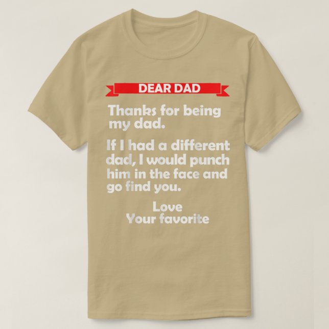 Camiseta Letter to Dad  (Frente do Design)
