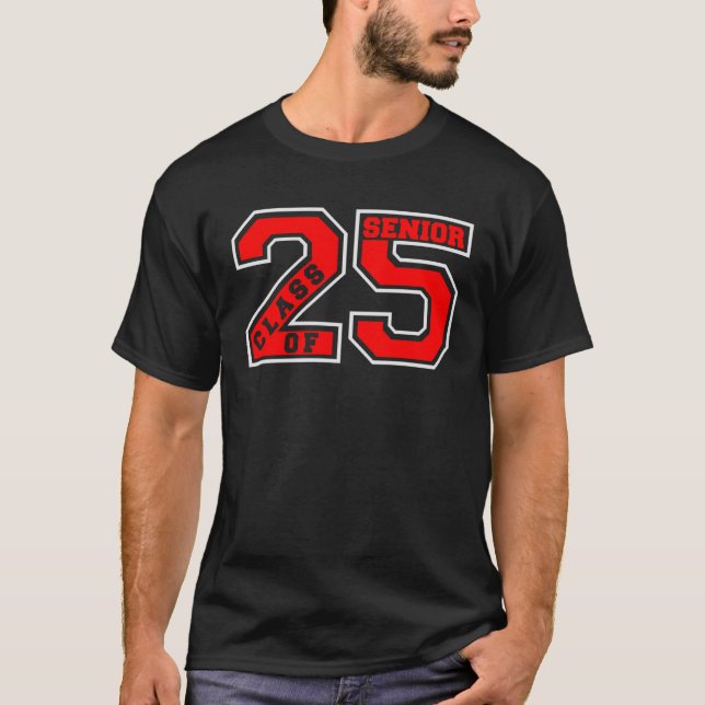 CAMISETA LETTERMAN CLASS OF 2025 SENIOR SWAG  RED  SENIOR C (Frente)