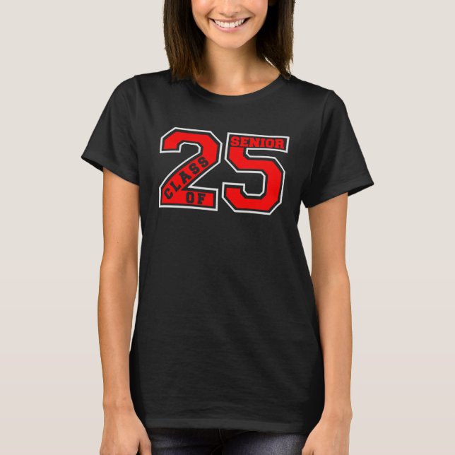 CAMISETA LETTERMAN CLASS OF 2025 SENIOR SWAG  RED  SENIOR C (Frente)