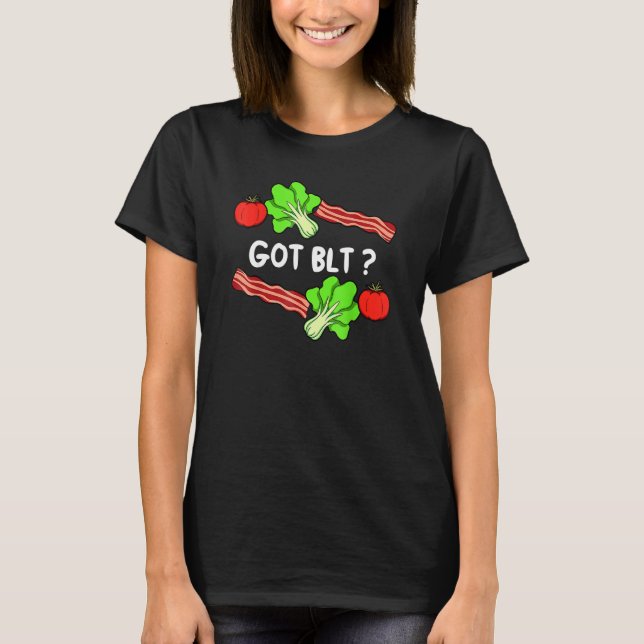 Camiseta Lettuce Bacon Tomato  Leaf Vegetable Vegetarian Ve (Frente)