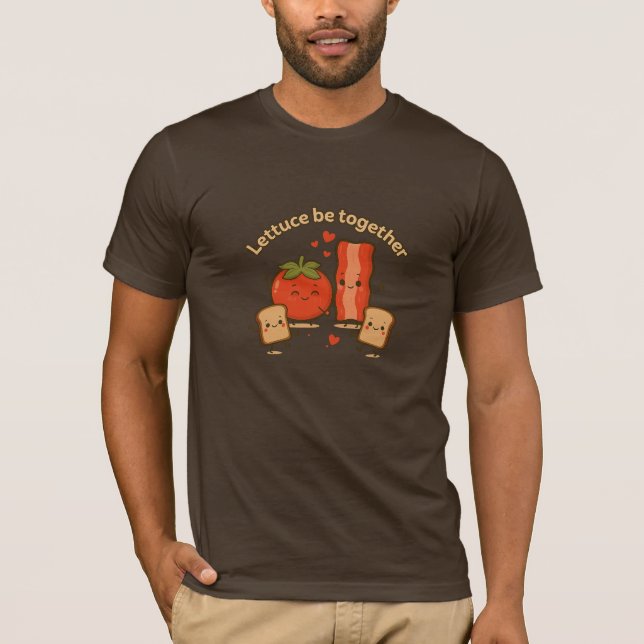 Camiseta “Lettuce Be Together” – Engraçada e Diver (Frente)