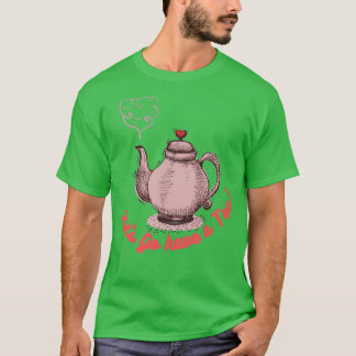 Camiseta Letx27s do Tea Time enquadrados