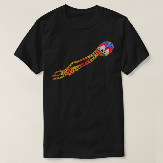 Camiseta Letx27s Voam Um PolkaDot Colorido (Frente do Design)
