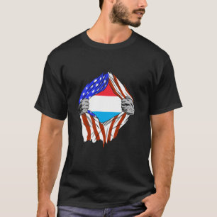 Camiseta Letzebuerg EUA América Bandeira do Luxemburgo Baú