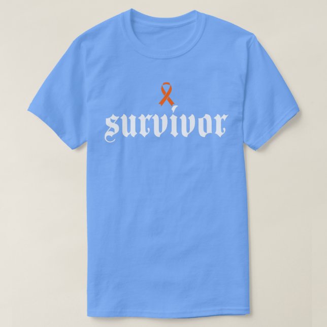 Camiseta Leucemia Cancer Sensibilização Sobrevivência Laran (Frente do Design)