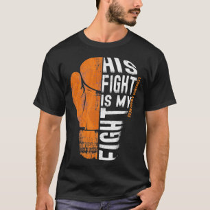 Camiseta Leucemia Consciência Laranja Boxando Luva