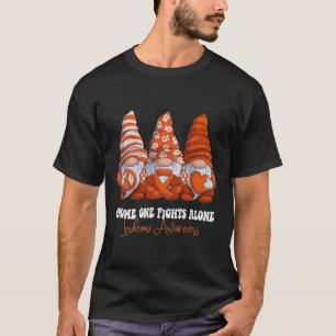 Camiseta Leucemia Consciência Mês das Gnomas de Fita Laranj