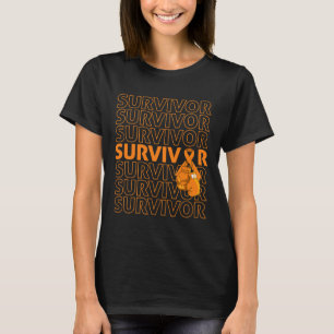 Camiseta Leucemia Consciência Sobrevivência Laranja Brisa G