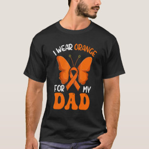 Camiseta Leucemia De Borboleta De Fita Eu Visto Laranja Par