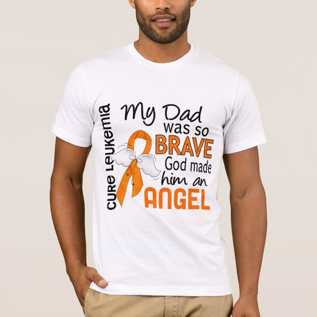 Camiseta Leucemia do pai do anjo 2 (Frente)