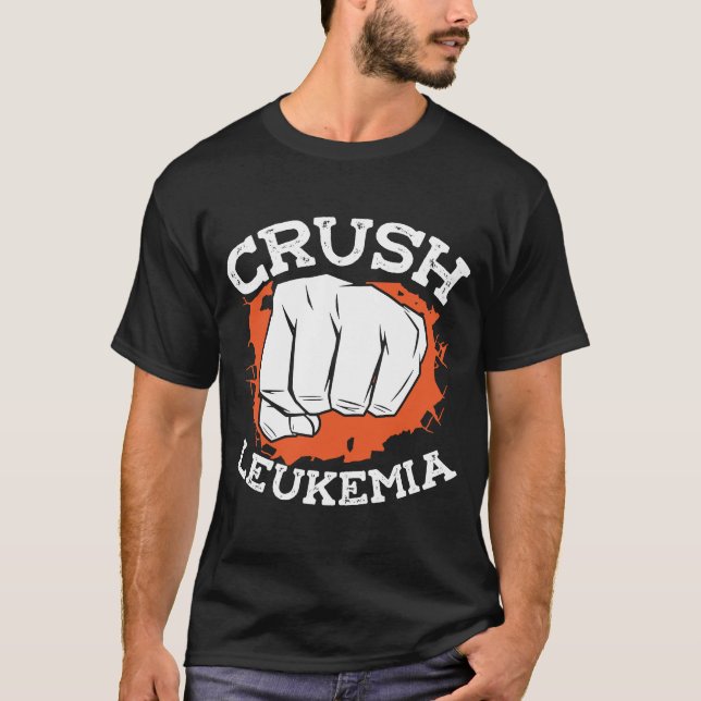Camiseta Leucemia Esmagadora Quimioterapia Leucemia Sensibi (Frente)