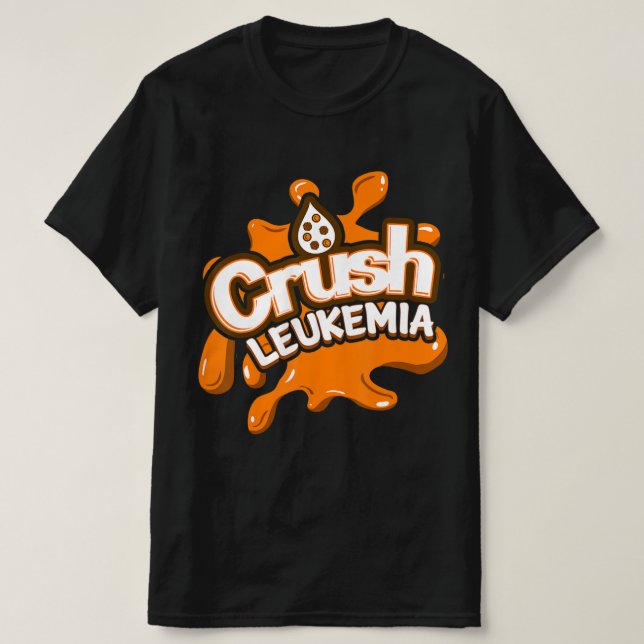 Camiseta Leucemia Esmagadora Sensibilização Cura Combate ao (Frente do Design)