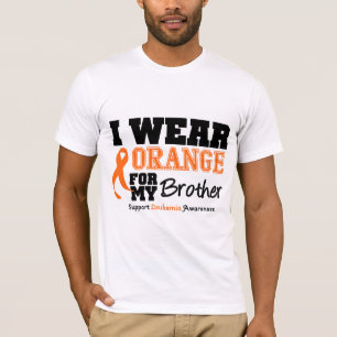Camiseta Leucemia eu visto a laranja para meu irmão