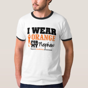 Camiseta Leucemia eu visto a laranja para meu sobrinho